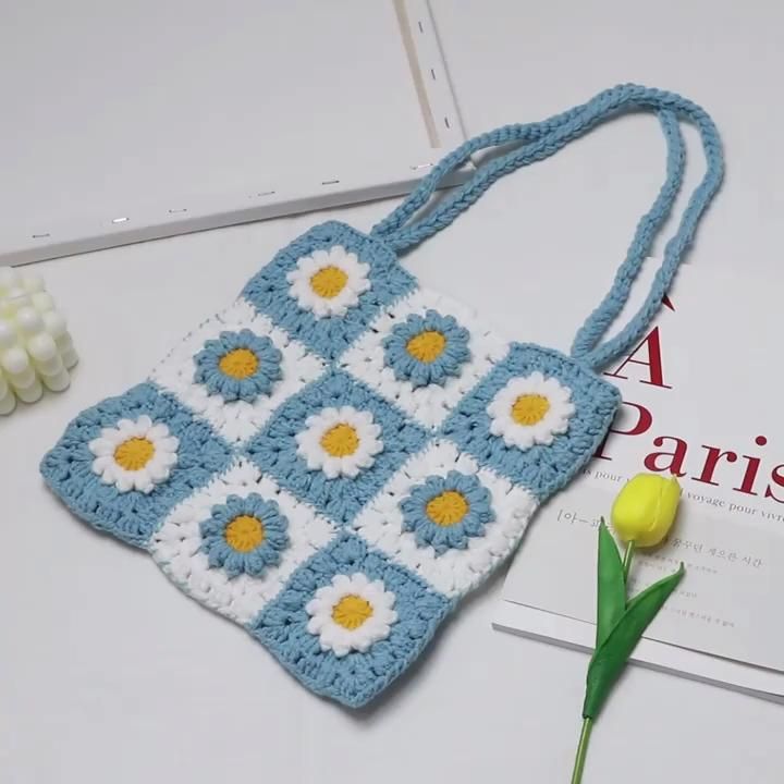 Crochet Flower Tote Bag Tutorial 🌸 